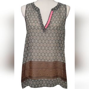 Lovely Day- Sheer No Sleeve Blouse